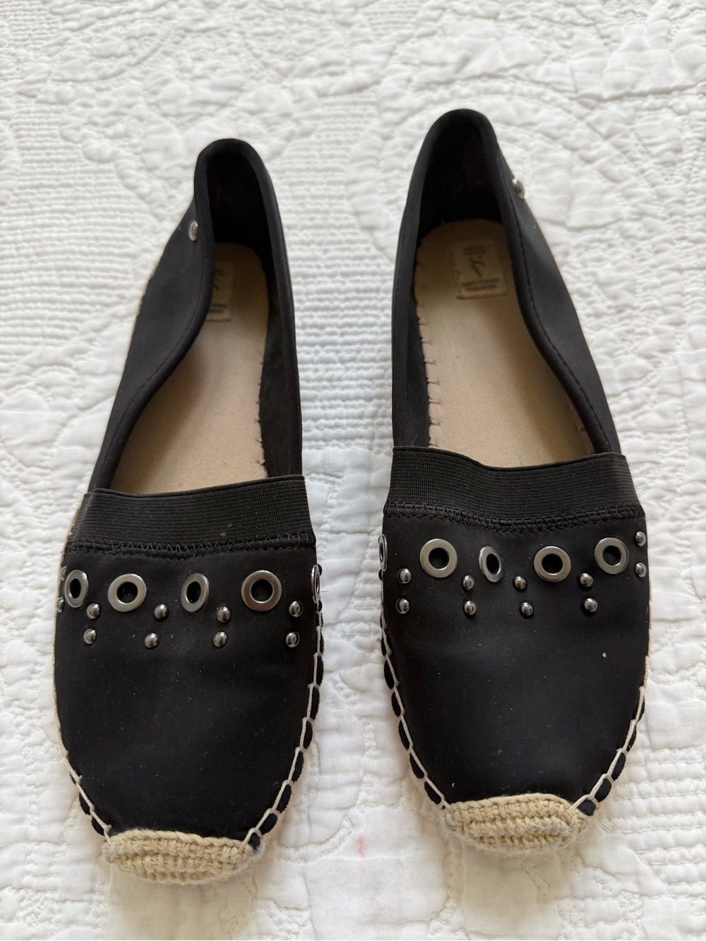 Simply Vera Vera Wang Black Studded Espadrille Flats